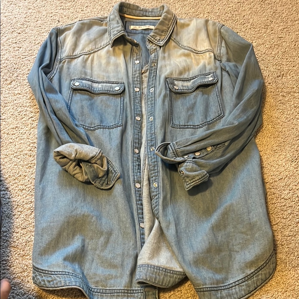 Denim Button-Up Free People size XS excellent condition only